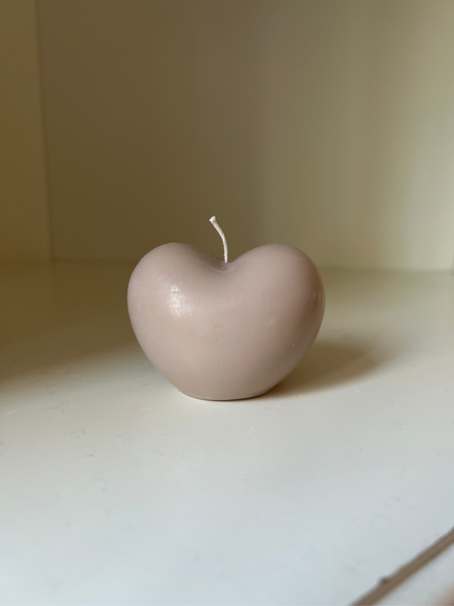 Hjärta Figurljus Nougat, 100% Sojavax