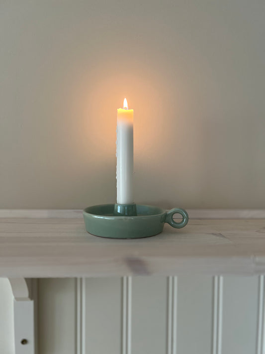 Ljusstake Keramik, Grön