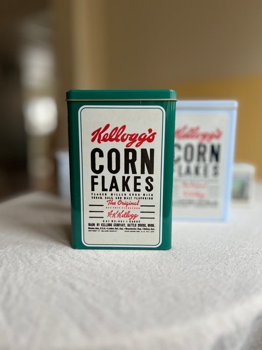 Plåtburk Kellogg’s Corn Flakes, Grön