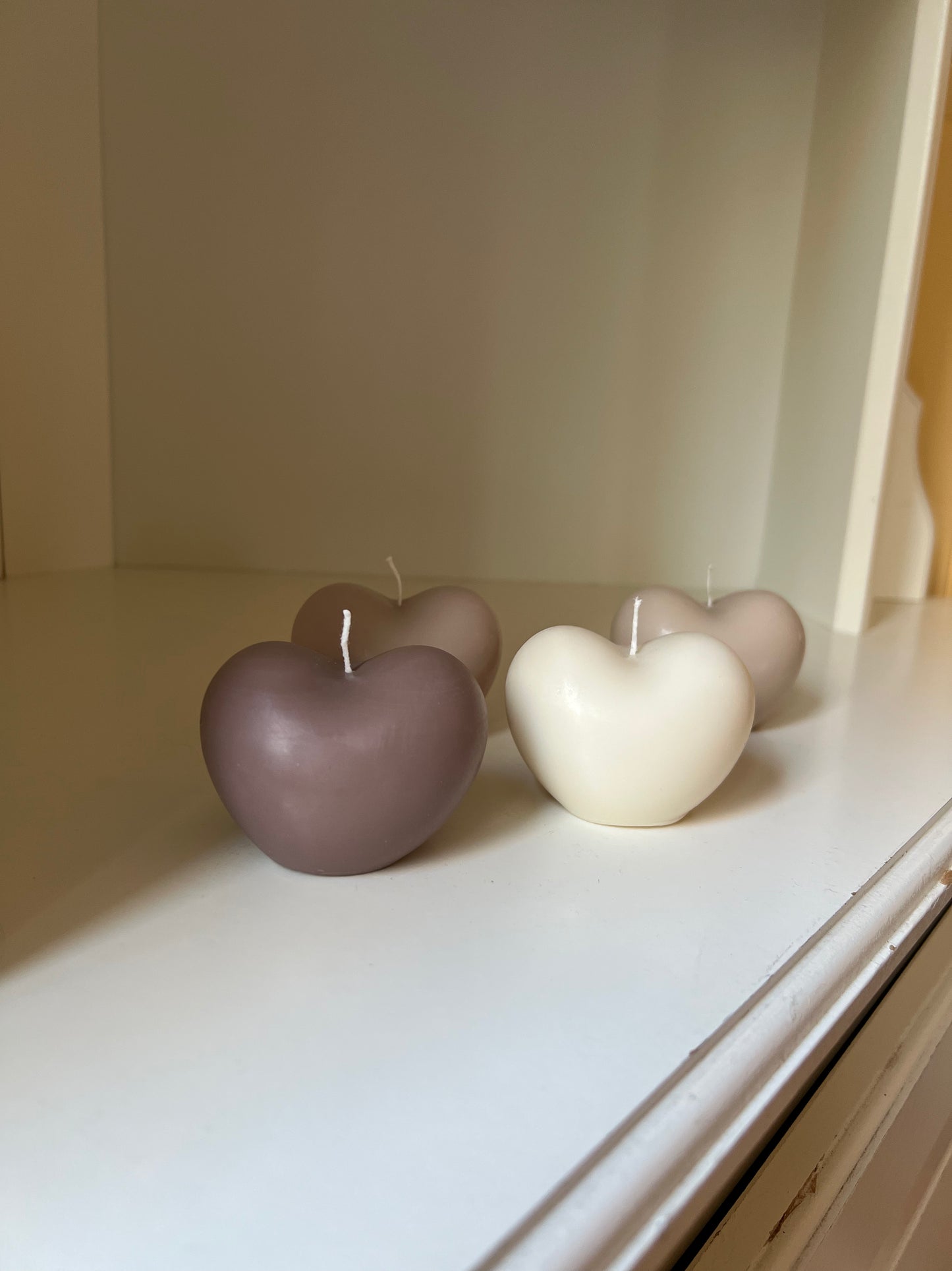 Hjärta Figurljus Brun, 100% Sojavax