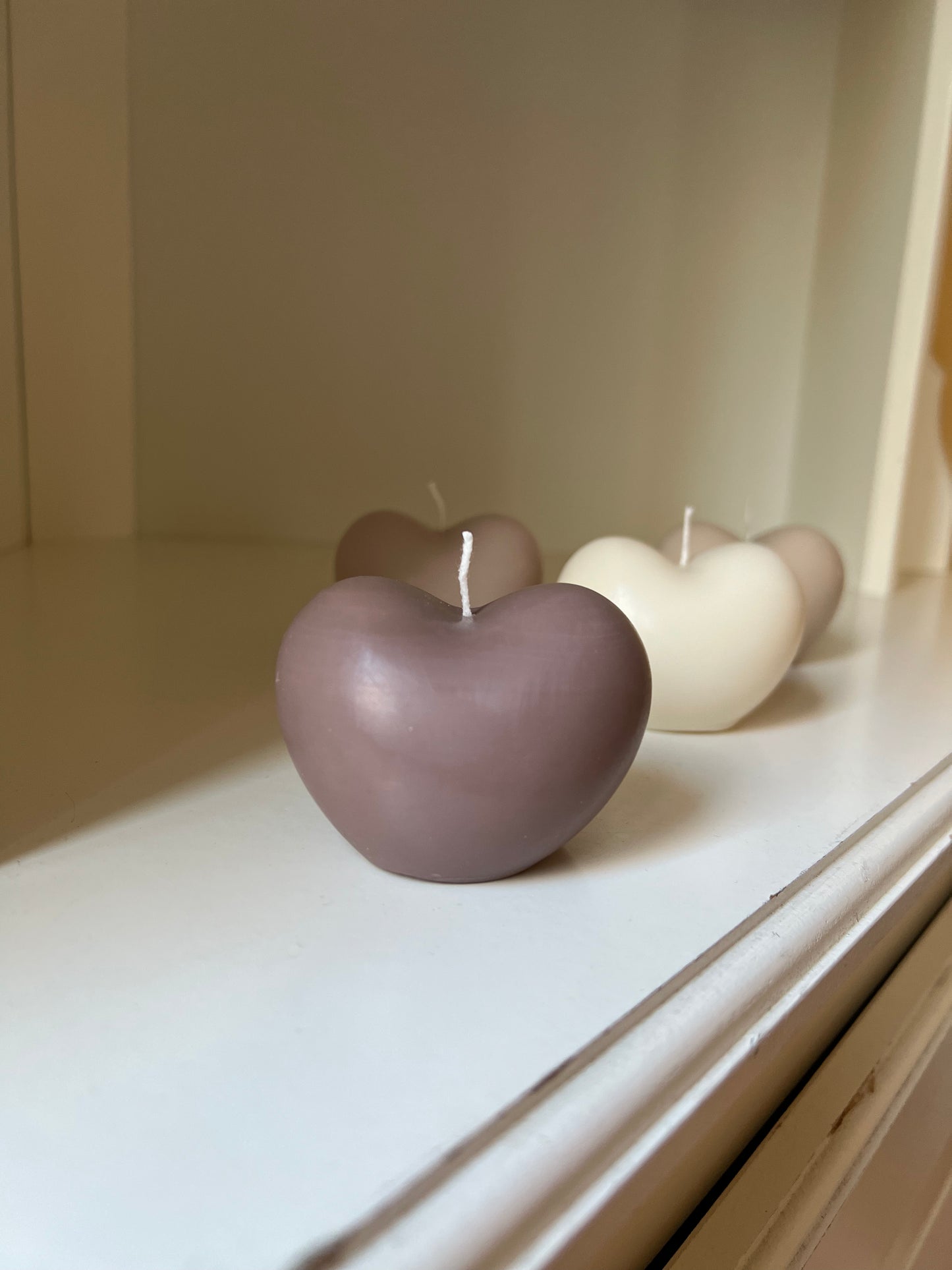 Hjärta Figurljus Brun, 100% Sojavax