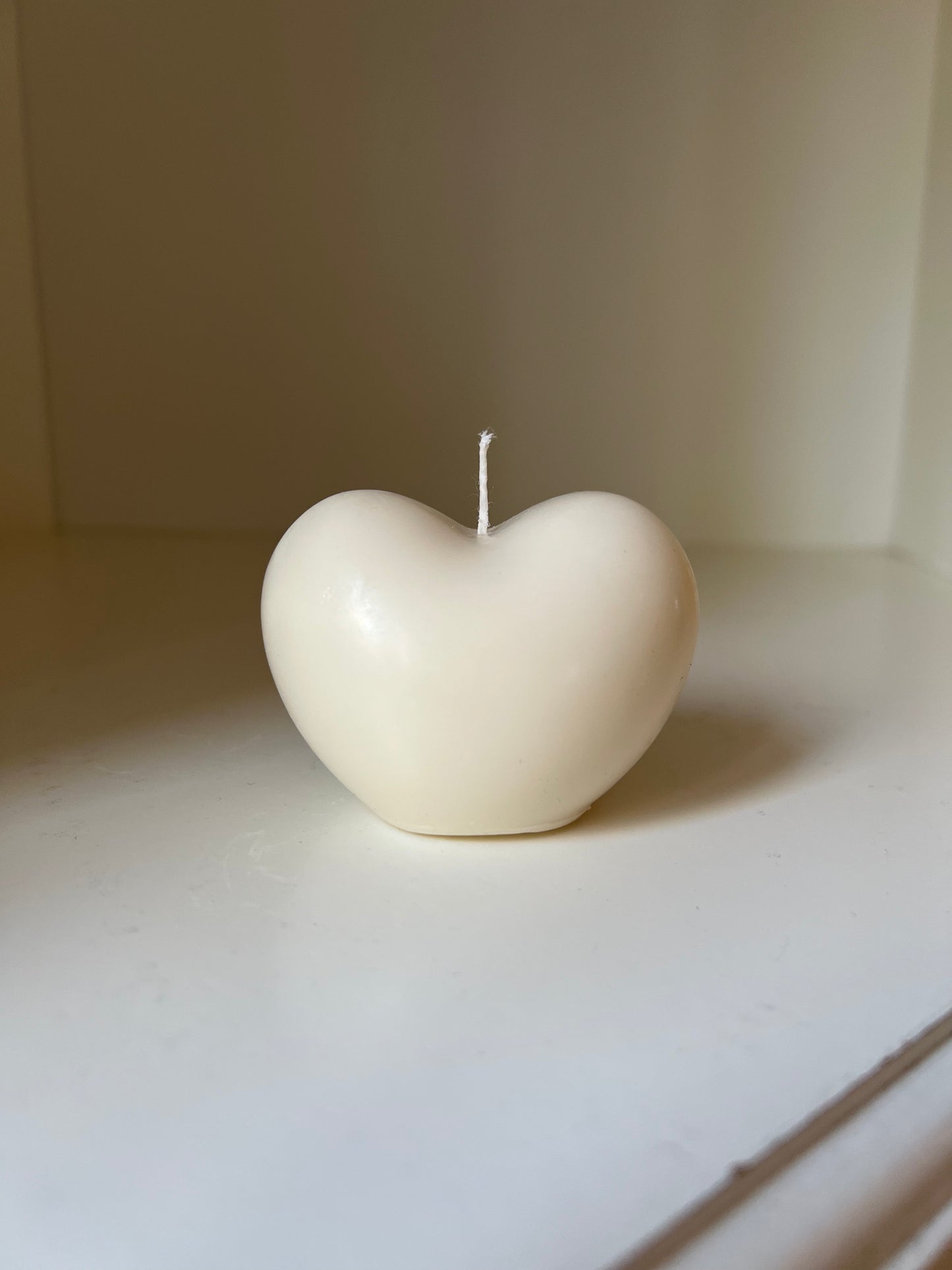 Hjärta Figurljus Vit, 100% Sojavax