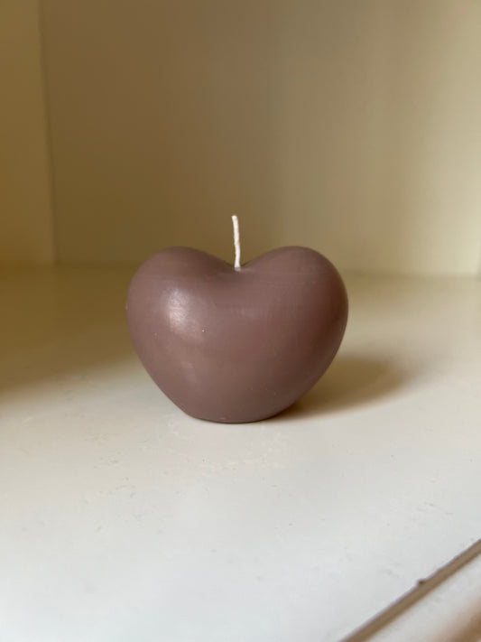 Hjärta Figurljus Brun, 100% Sojavax