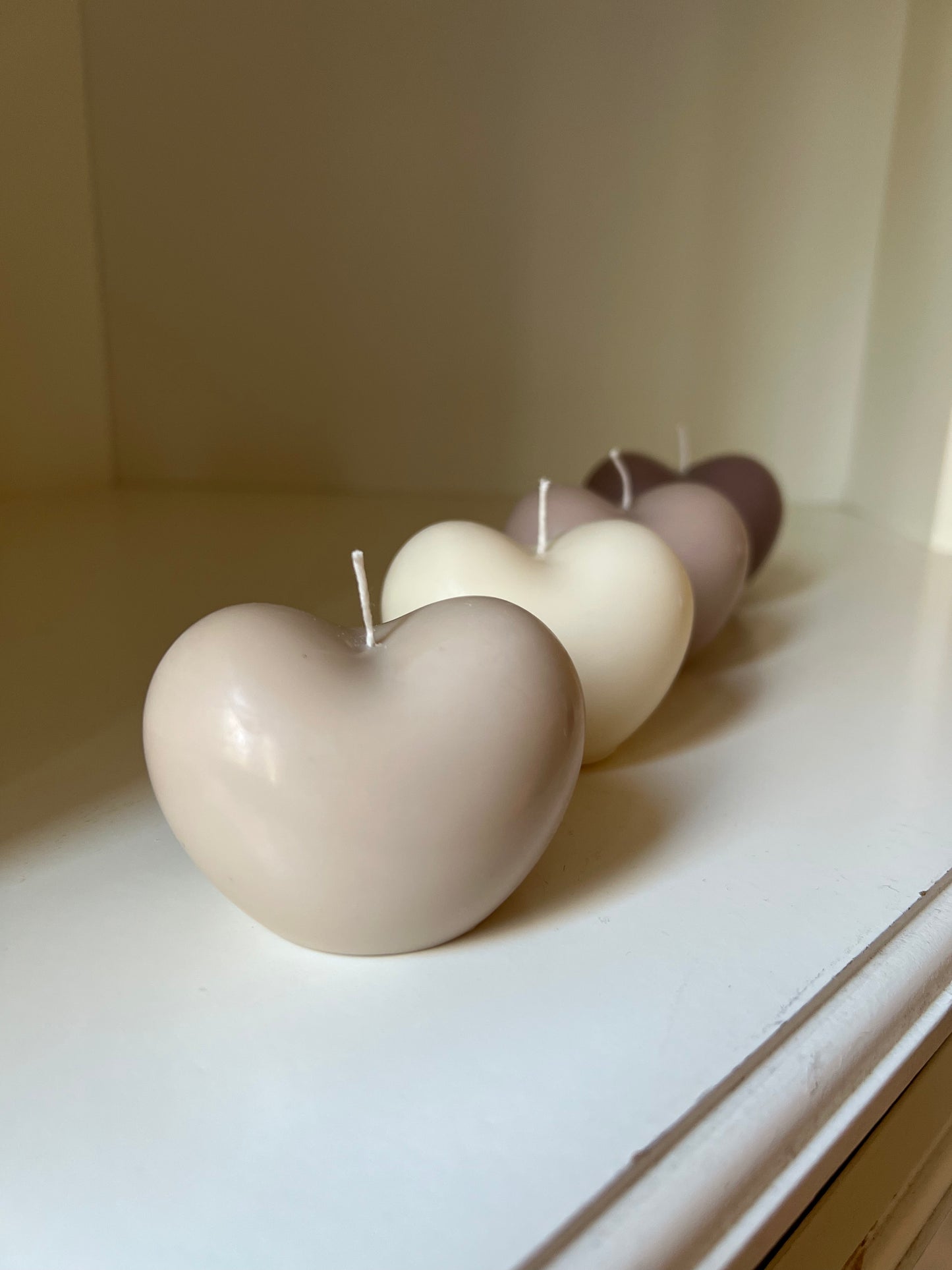 Hjärta Figurljus Sand, 100% Sojavax