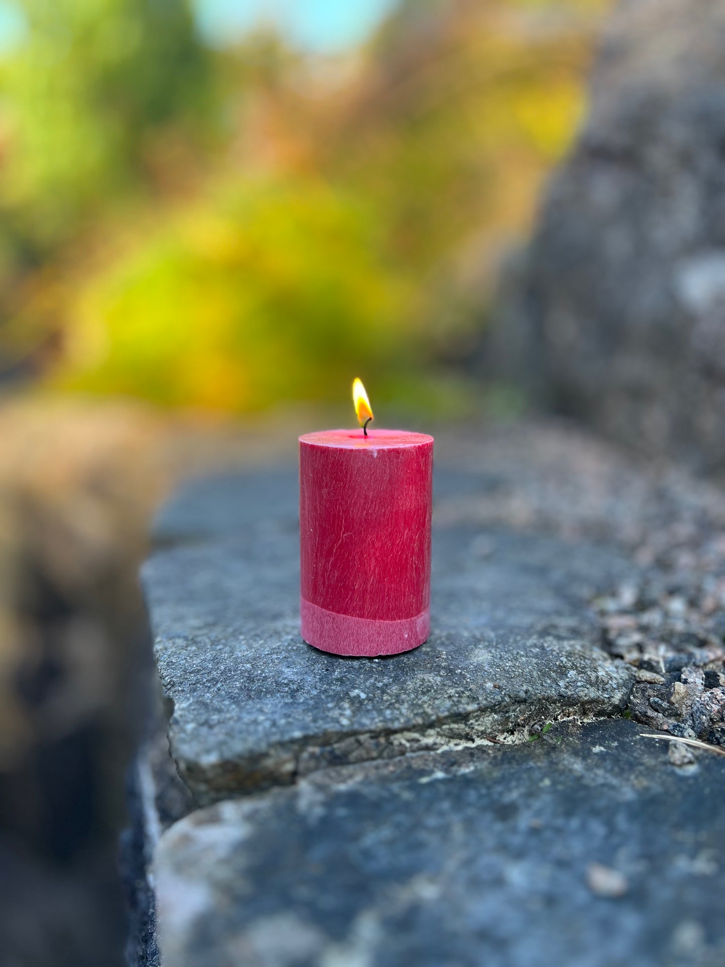 Blockljus Shea (Plant-Based), Röd