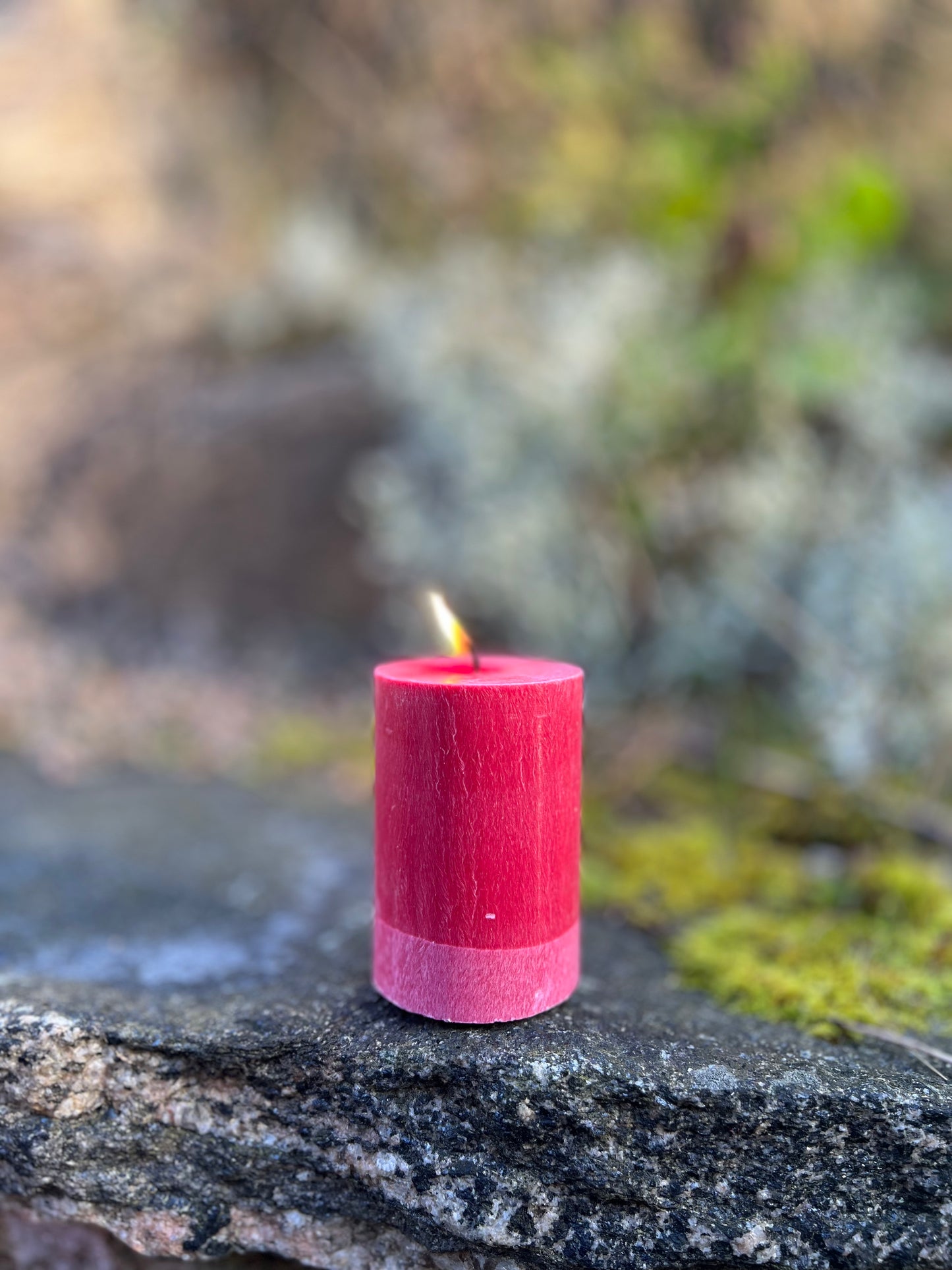 Blockljus Shea (Plant-Based), Röd