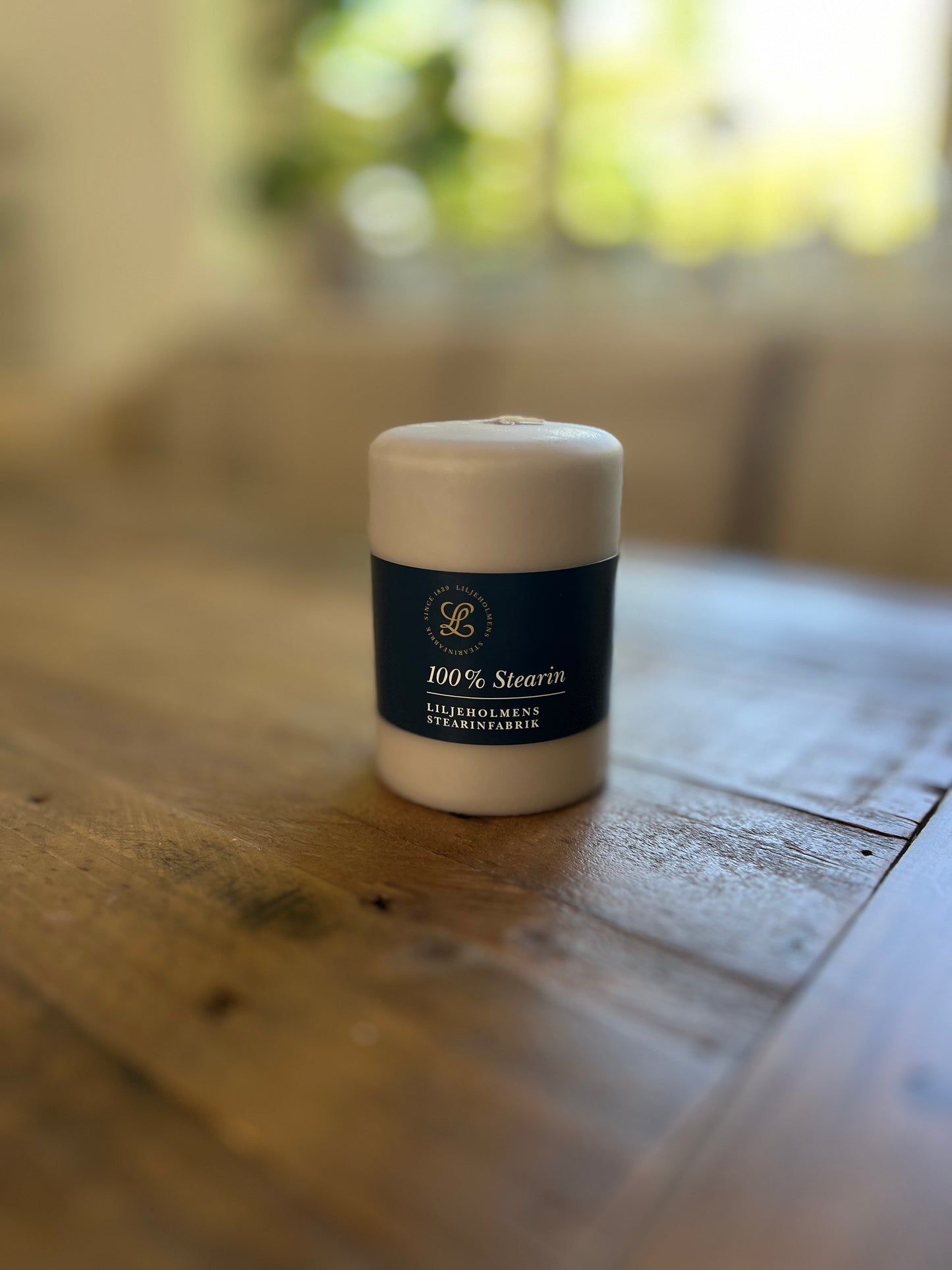 Blockljus 10 cm, Dimgrå