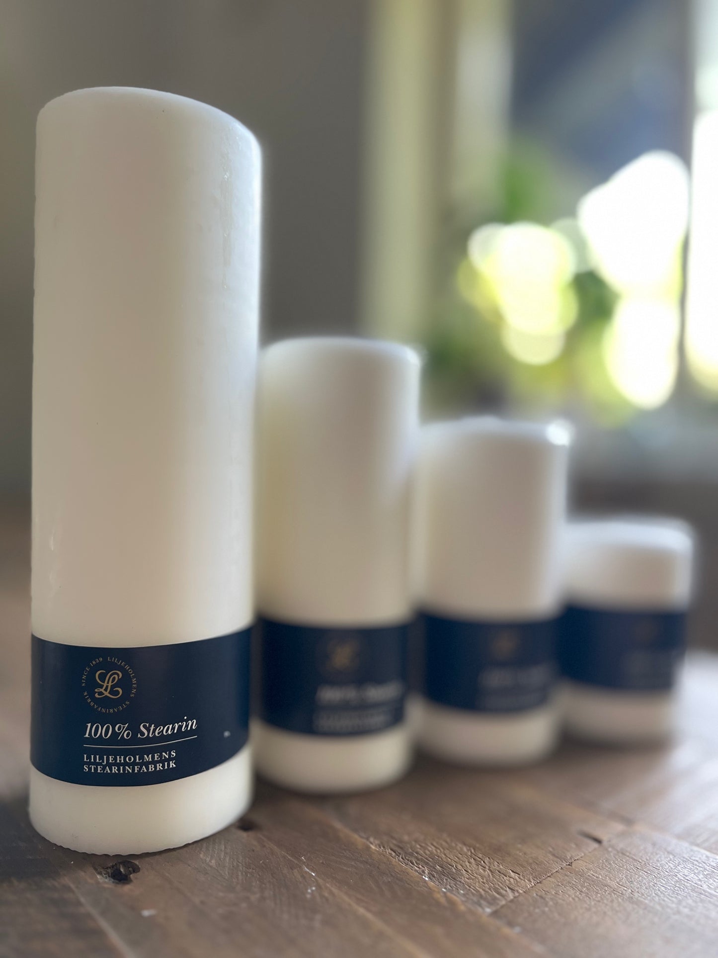 Blockljus 15 cm, Vit