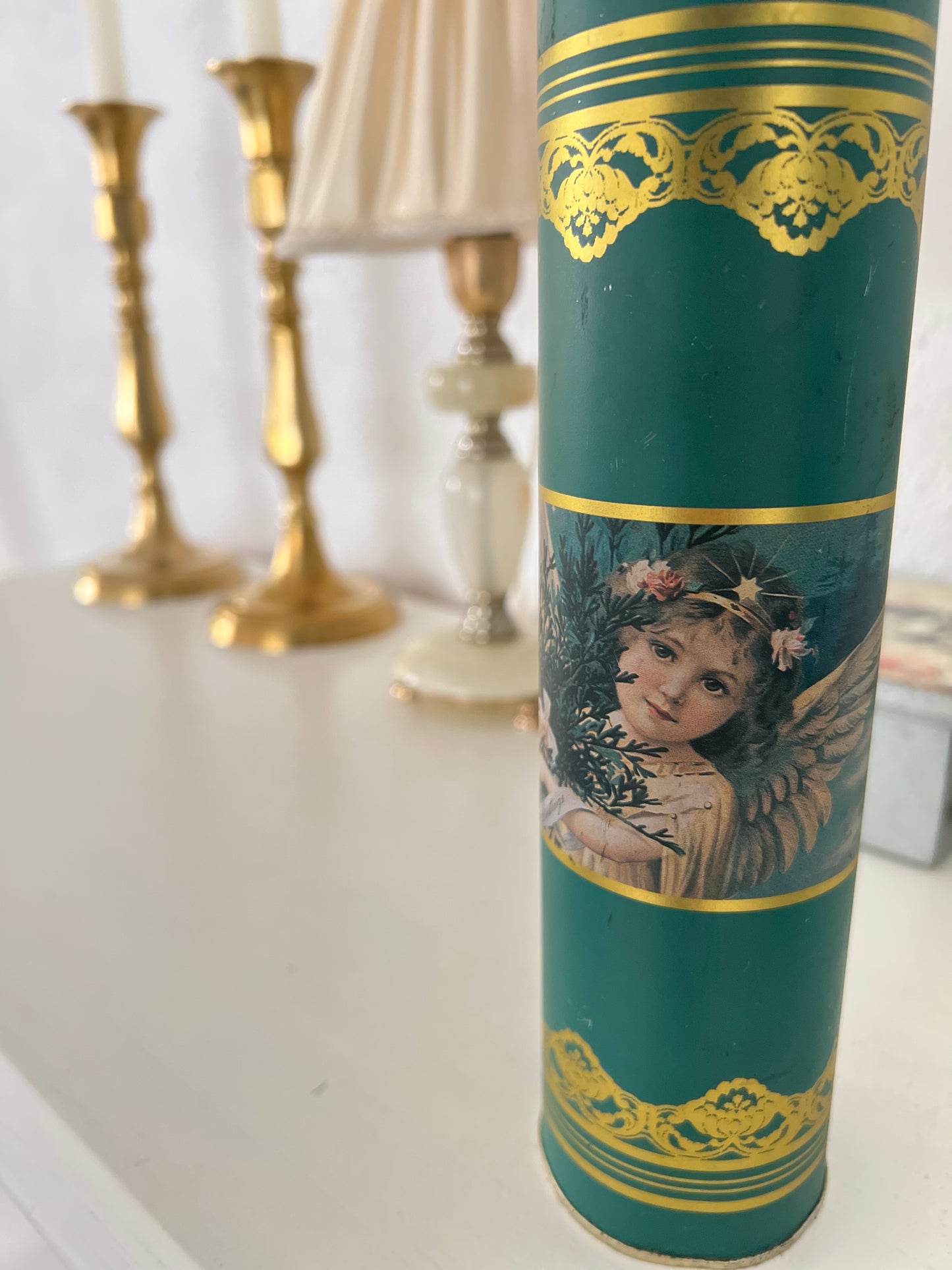 Plåtburk Ängel, Grön