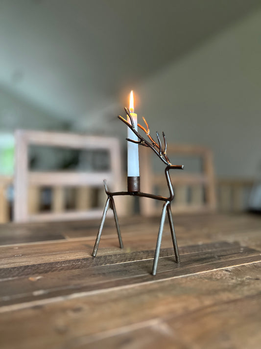 Ljusstake Oh Deer, Rost/Mässingfärgad