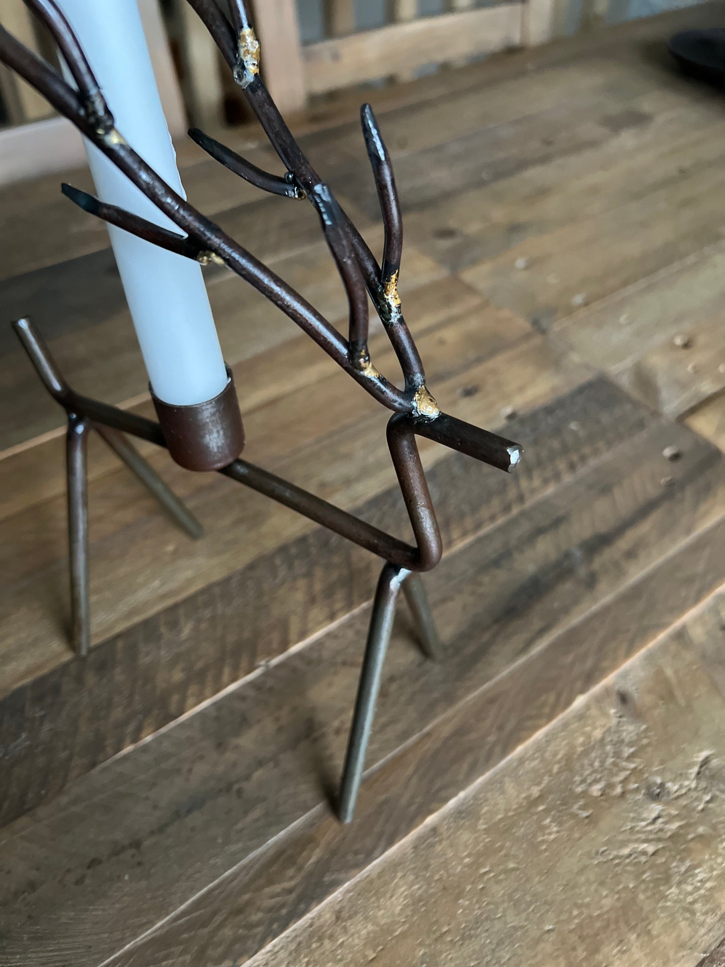 Ljusstake Oh Deer, Rost/Mässingfärgad