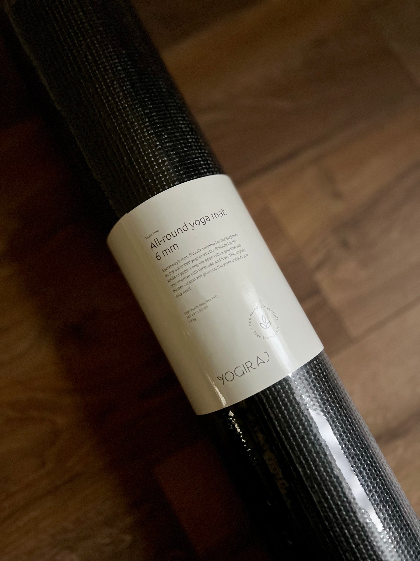 Yogamatta All-round yoga mat, 6 mm, Midnight Black