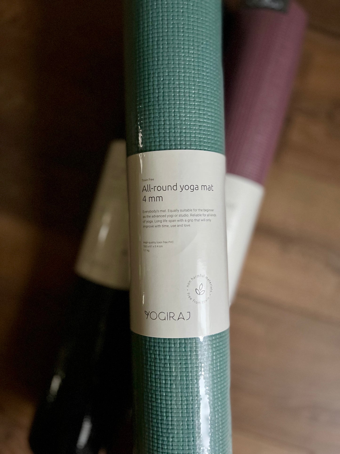 Yogamatta All-round yoga mat, 4 mm, Moss Green