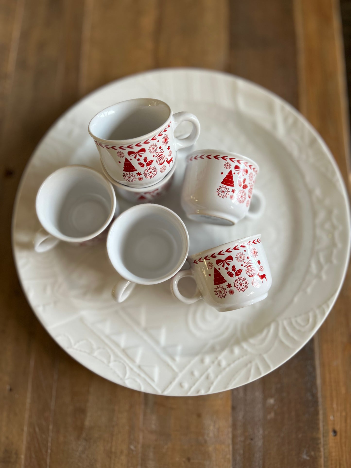 Glöggmuggar 6 stycken, Julmotiv