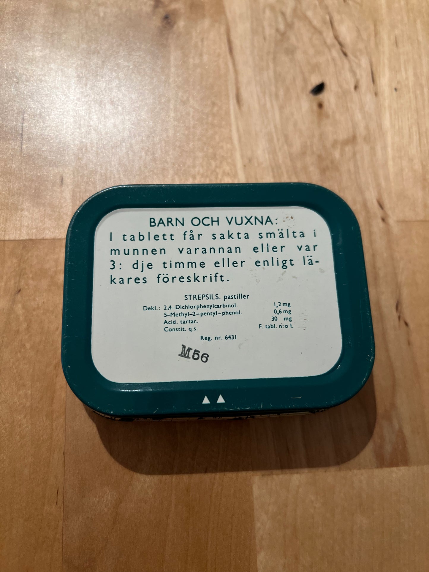 Plåtburk Strepsils Halspistiller