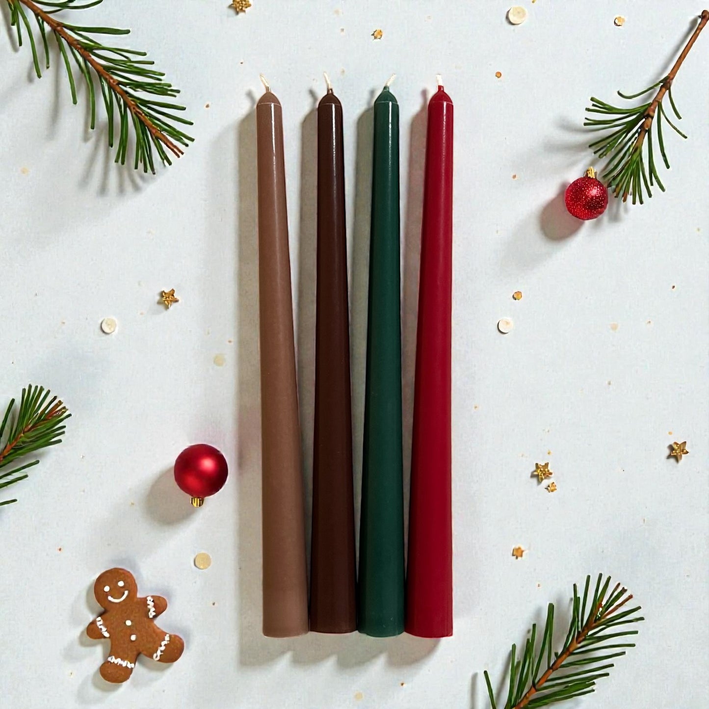 Antikljus Handgjort 4-pack, 100% Stearin, Julmix