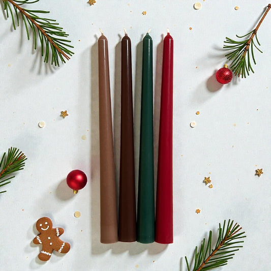 Antikljus Handgjort 4-pack, 100% Stearin, Julmix