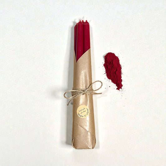 Antikljus Handgjort 4-pack, 100% Stearin, Körsbär