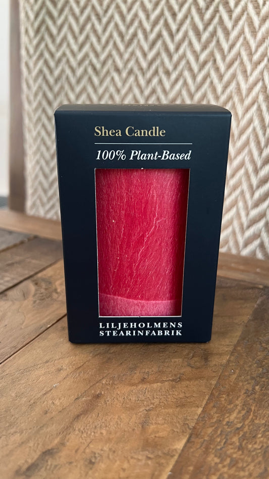 Blockljus Shea (Plant-Based), Röd