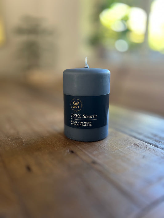 Blockljus 10 cm, Duvblå