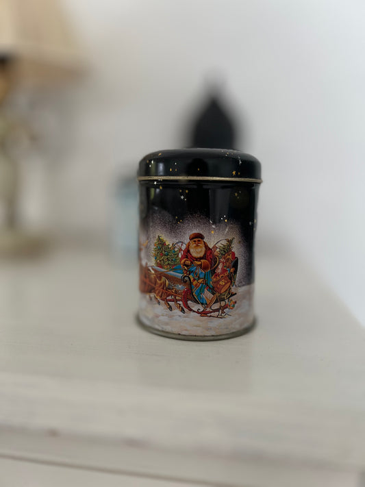 Plåtburk Tomte, Svart