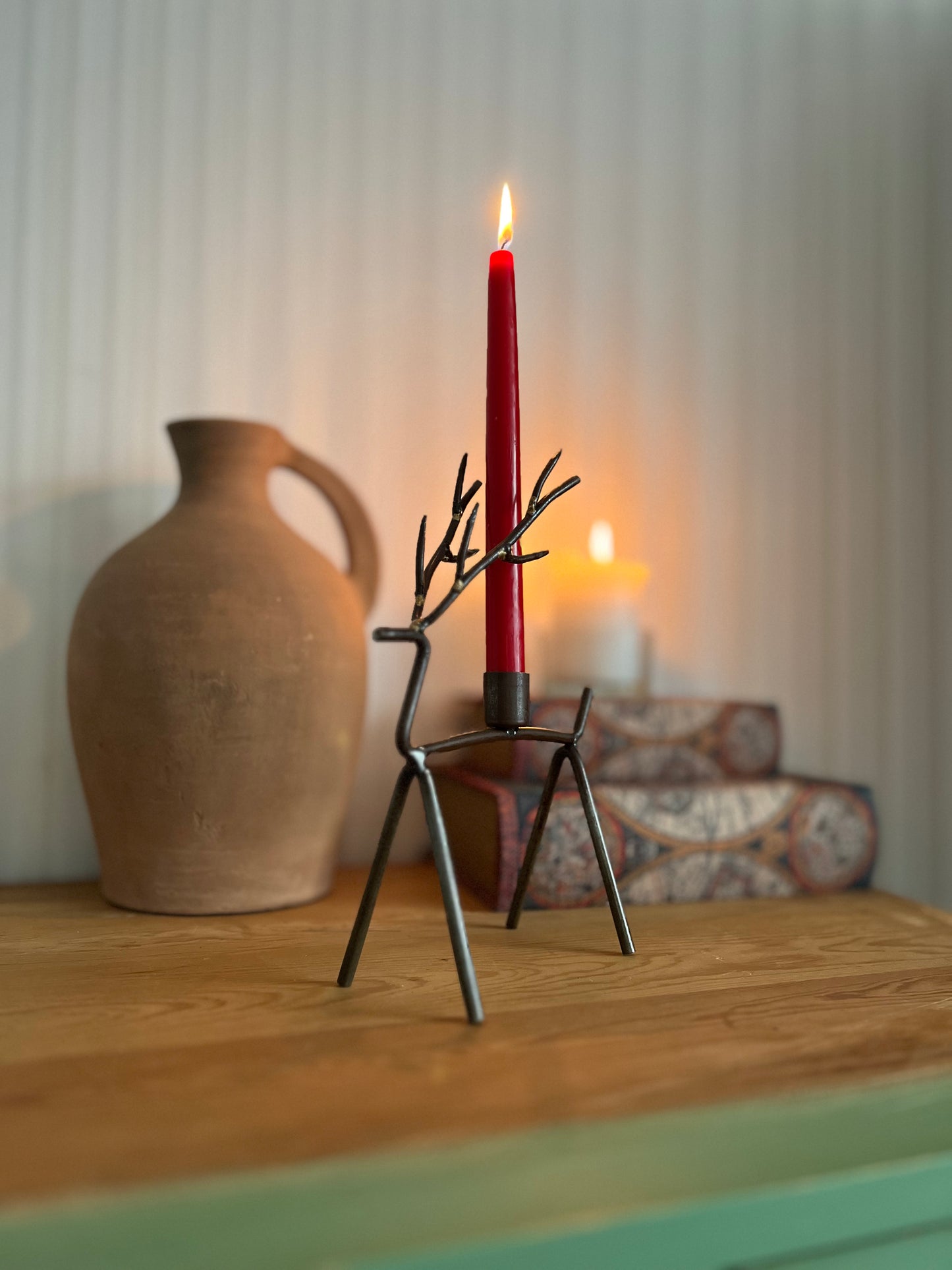 Ljusstake Oh Deer, Rost/Mässingfärgad