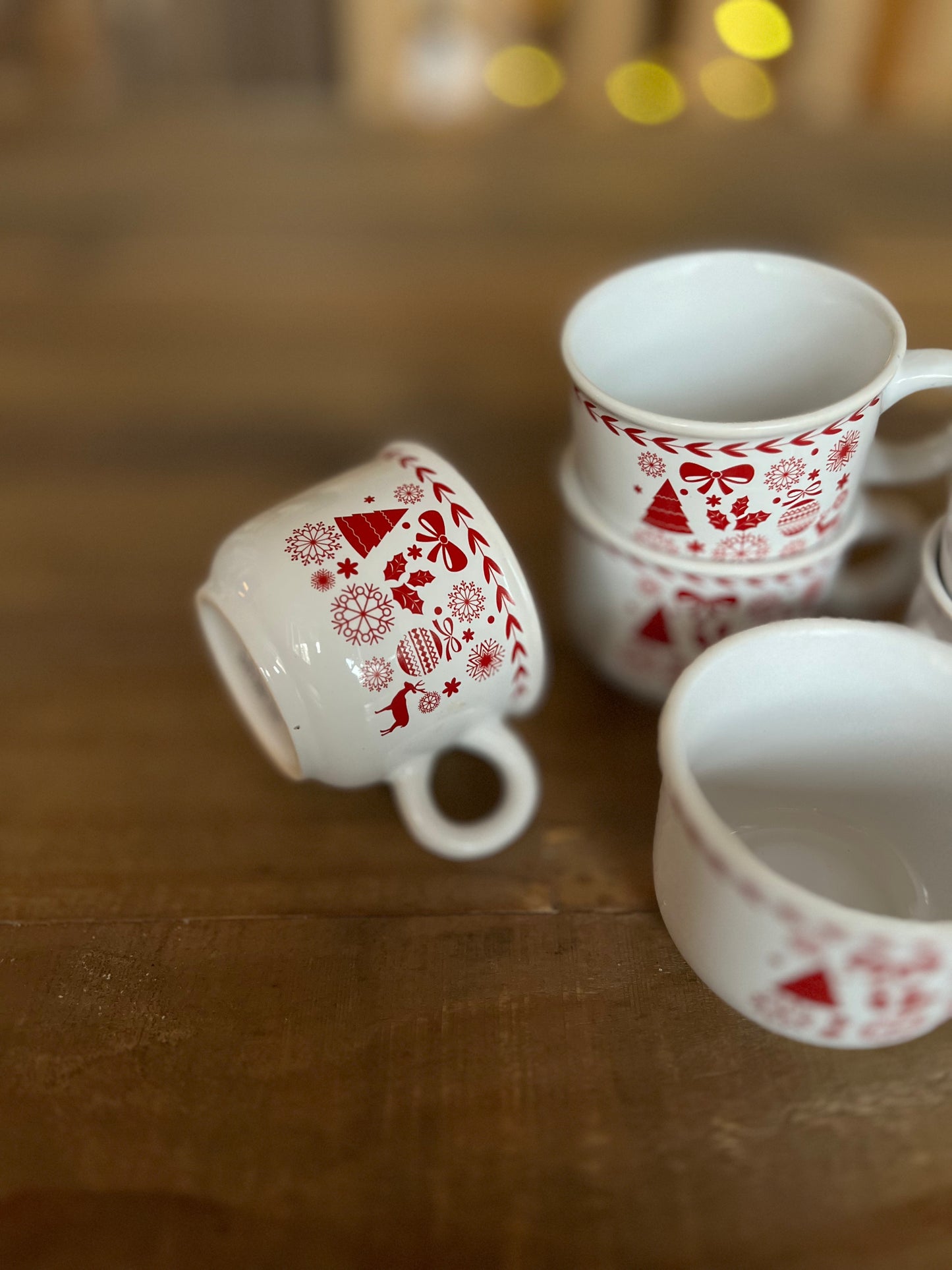 Glöggmuggar 6 stycken, Julmotiv