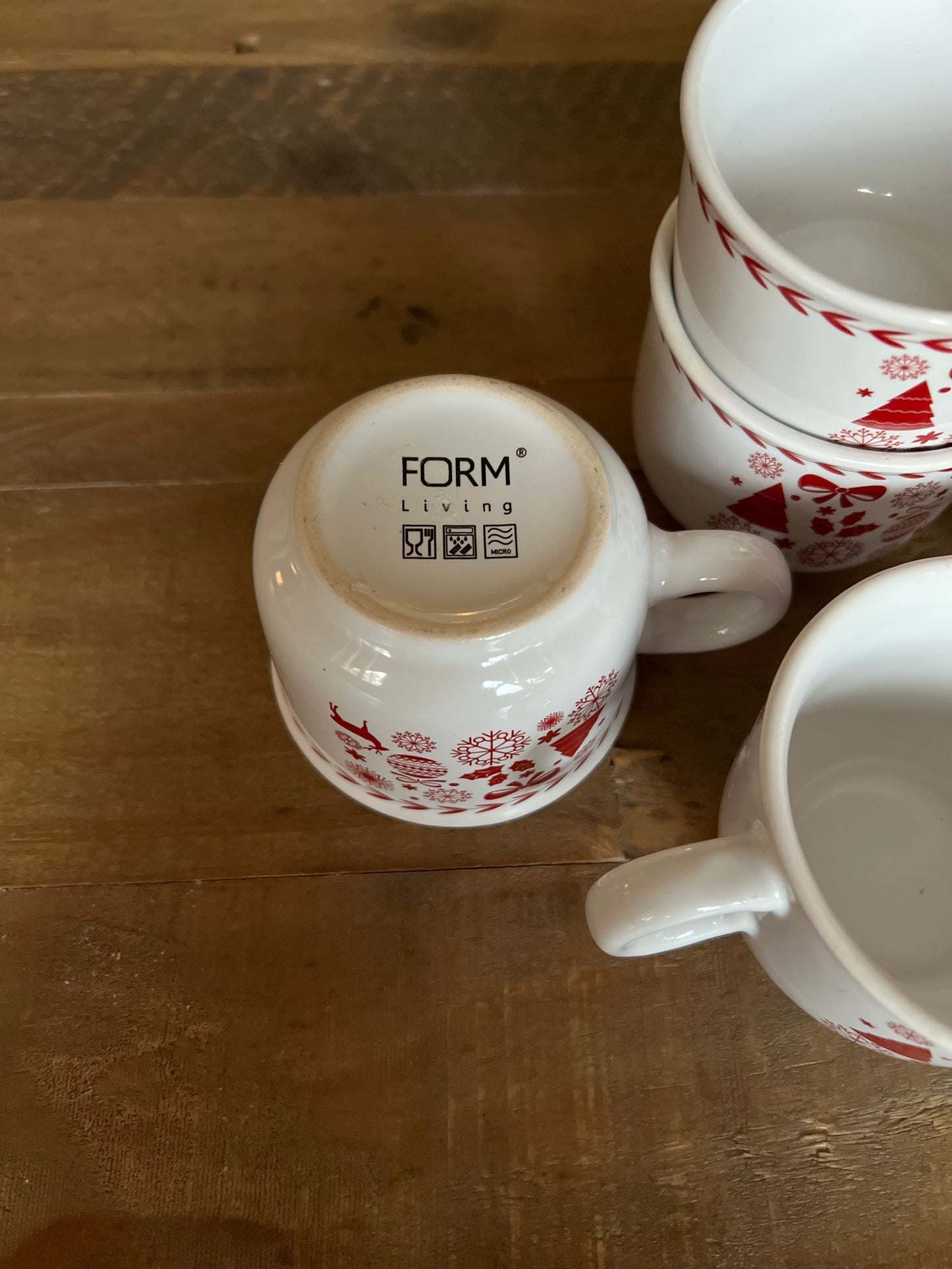 Glöggmuggar 6 stycken, Julmotiv